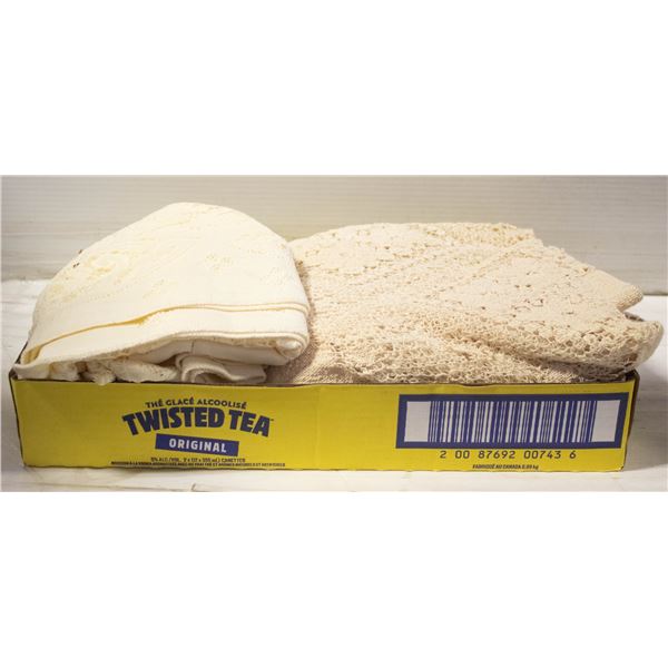 2 LARGE LACE TABLECLOTHS