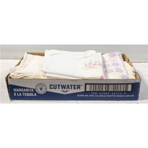 APROX. 15 VINTAGE PILLOWCASES