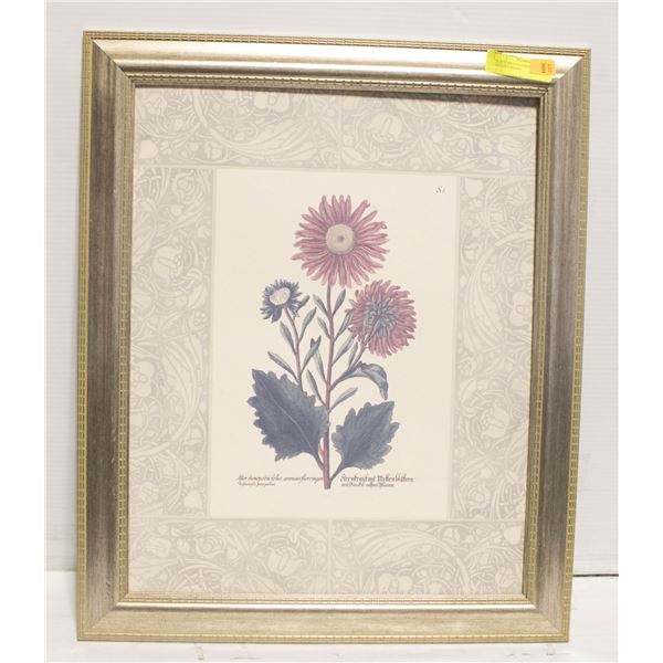 20 X 24 INCH FLOWER PICTURE WITH GOLDEN FRAME