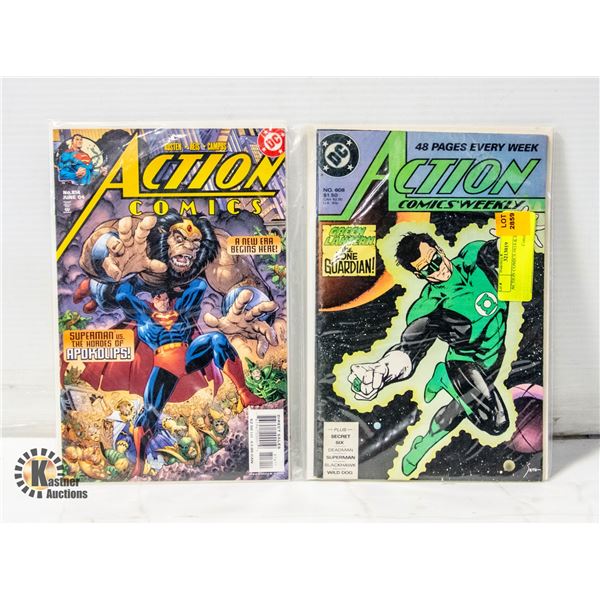 ACTION COMICS #614 & 608