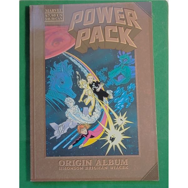 4)  MARVEL COMICS, 1988, POWER PACK ORIGIN ALBUM.