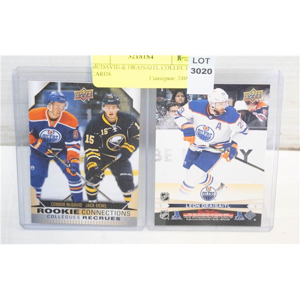 MCDAVID & DRAISAITL COLLECTOR CARDS