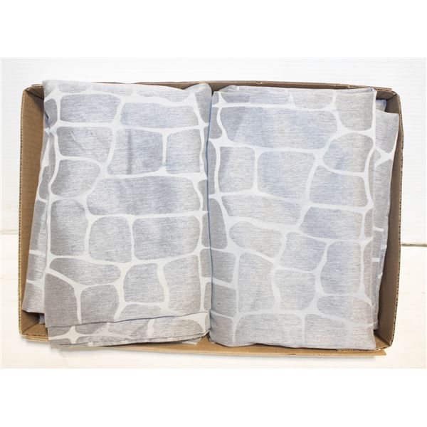 55X82 INCH. LONG CURTAIN PANELS X2