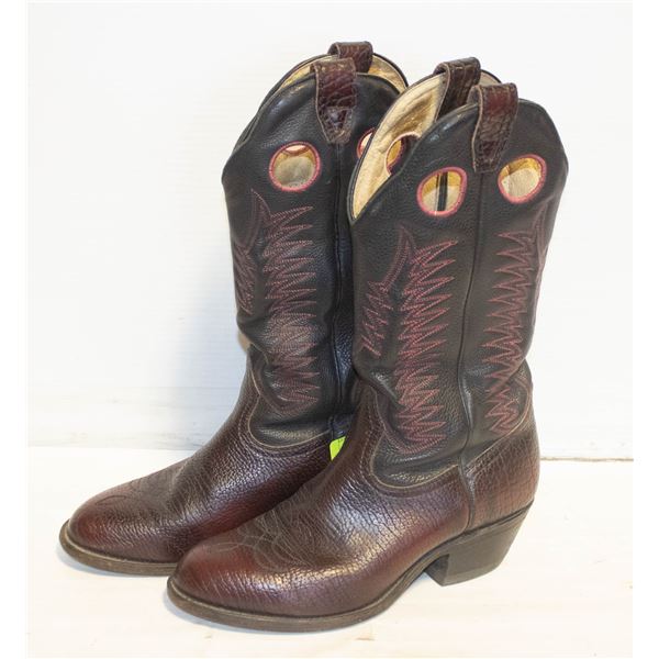 MENS LEATHER COWBOY BOOT SIZE 7 «