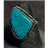 Image 1 : 15)  FREE FORM SHAPE NATURAL TURQUOISE RING,  SIZE