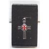Image 1 : SILVER ALLOY KNIGHTS TEMPLAR CROSS WITH CHAIN