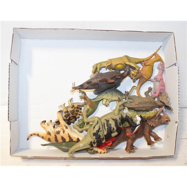 FLAT WITH VARIETY OF DINOSAURS 14 DIFFERENT