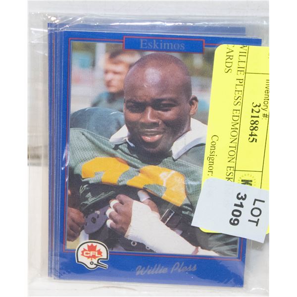 WILLIE PLESS EDMONTON ESKIMOS CARDS