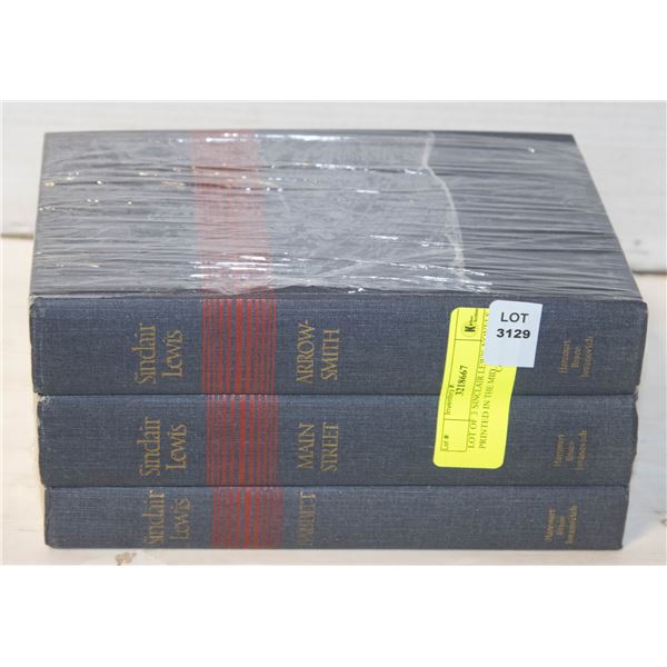LOT OF 3 SINCLAIR LEWIS NOVELS PRINTED IN THE MID