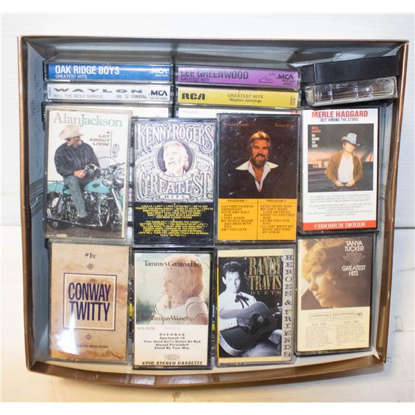 LOT OF 48 COUNTRY MUSIC CASSETTES ? KENNY ROGERS,