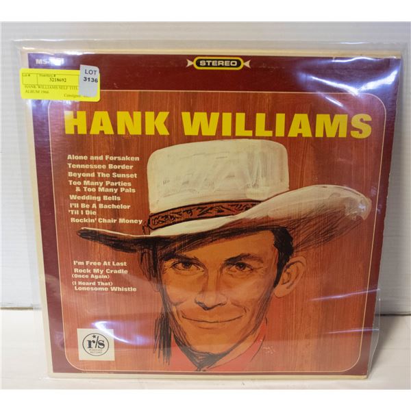 HANK WILLIAMS SELF TITLED ALBUM 1966