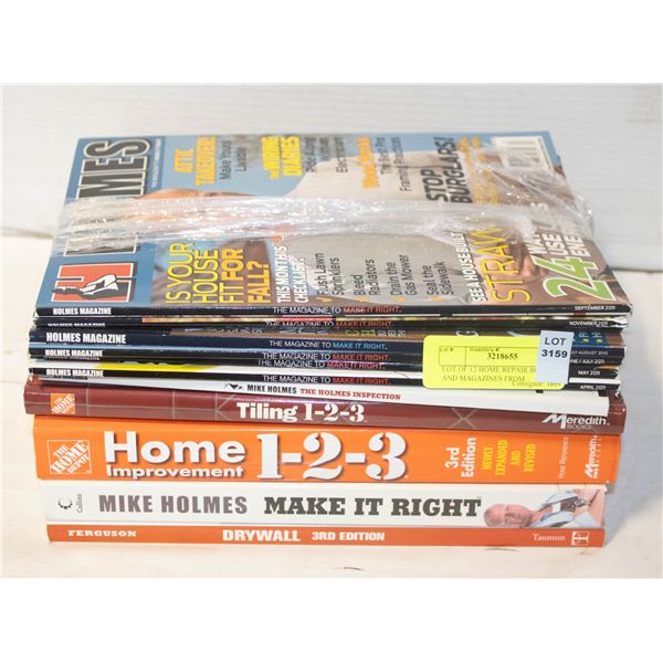 LOT OF 12 HOME REPAIR BOOKS AND MAGAZINES FROM