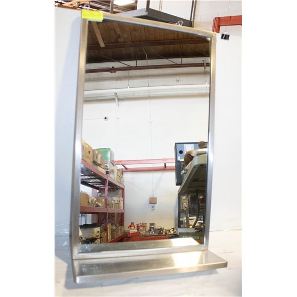 VINTAGE FRAMED INDUSTRAIL MIRROR 18.75 INCHES