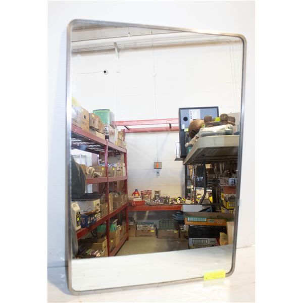 HEAVY FRAMED INDUSTRIAL MIRROR 26 INCHES X 18