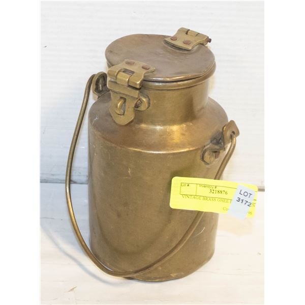 VINTAGE BRASS GHEE POT INDIAN