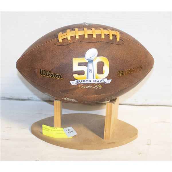 SUPERBOWL 50 FOOTBAL WILSON ON STAND