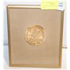Image 1 : OLYMPIC GOLD MEDAL FRAMED 2 SIDED