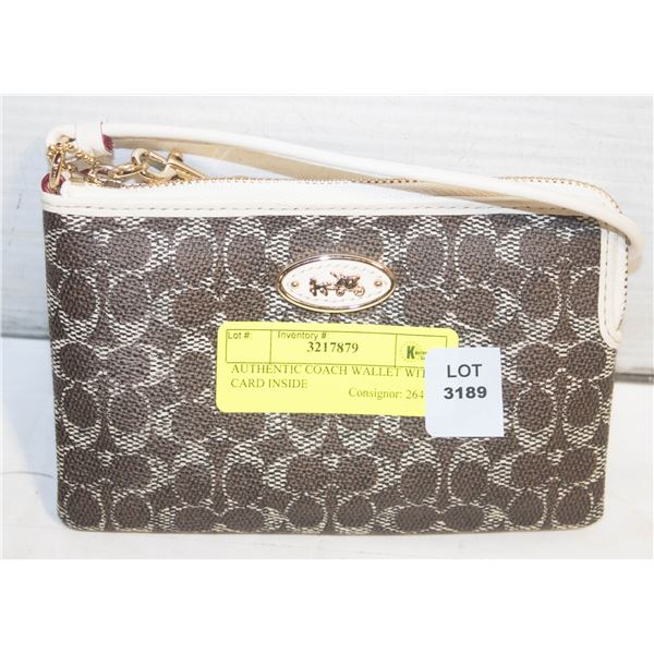 AUTHENTIC COACH WALLET WITH CARD INSIDE