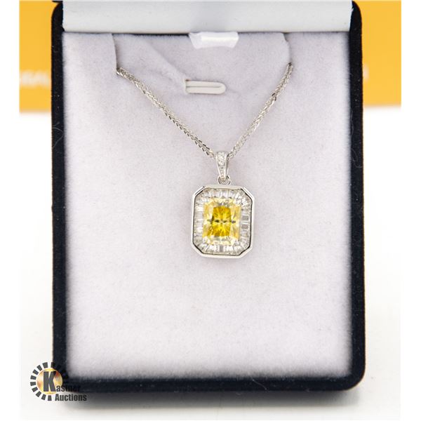 #73-3.00 CT 7 X 9 RADIANT CUT LEMON YELLOW GRA