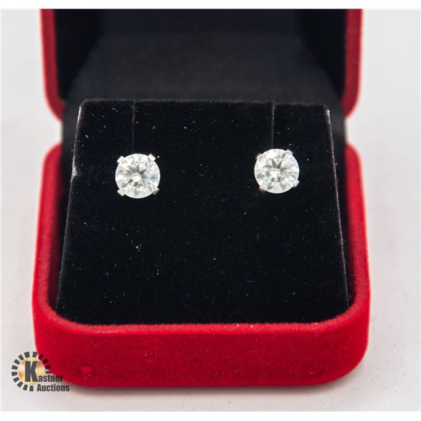 #69-14 KT WHITE GOLD EARRINGS WITH 2.26 CT TW
