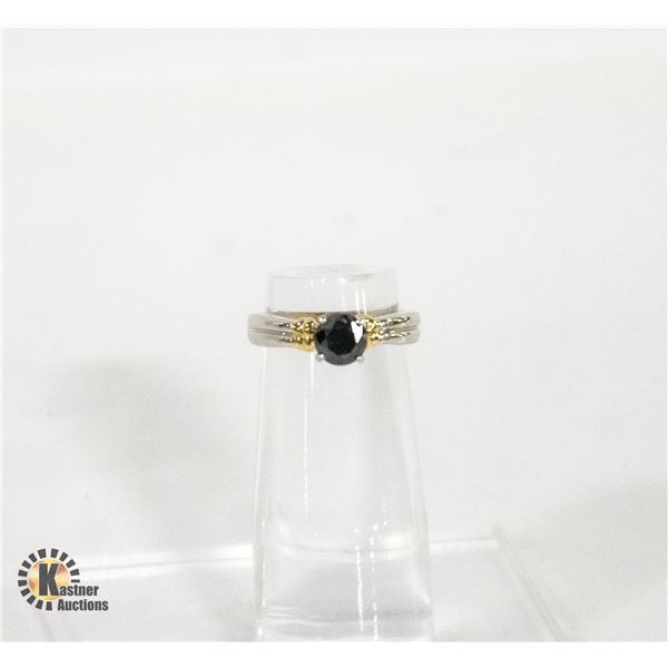 PLATINUM + 18KT YELLOW GOLD FANCY BLACK DIAMOND
