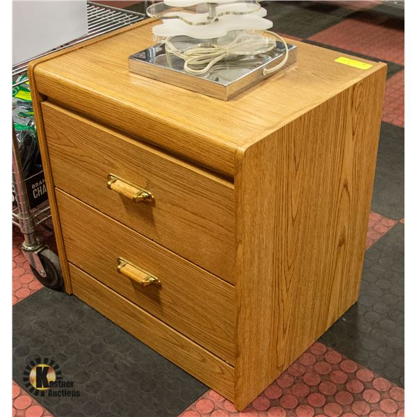 2 DRAWER NIGHTSTAND 22" X 20-1/2" X 16"