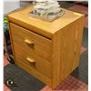 Image 1 : 2 DRAWER NIGHTSTAND 22" X 20-1/2" X 16"