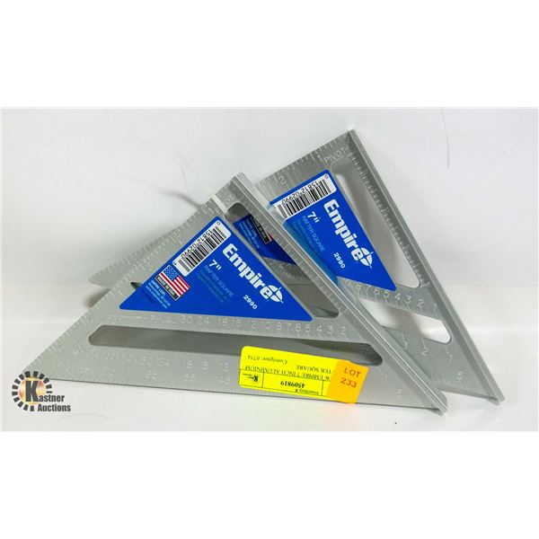 2 NEW EMPIRE 7 INCH ALUMINIUM RAFTER SQUARE