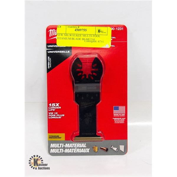 NEW MILWAUKEE MULTI-TOOL TITANIUM BLADE BI-METAL