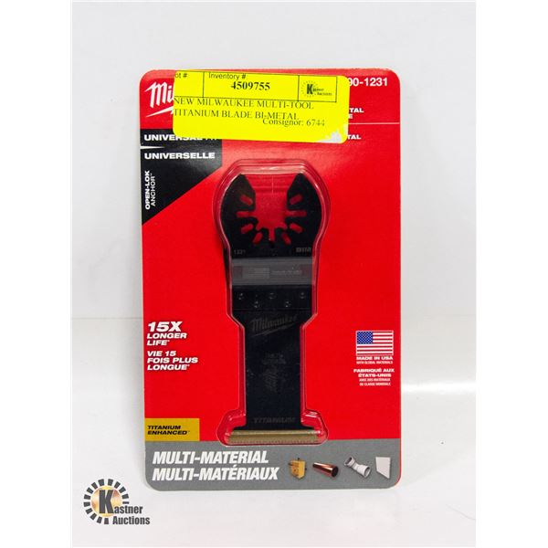 NEW MILWAUKEE MULTI-TOOL TITANIUM BLADE BI-METAL