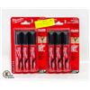 Image 1 : 2 PACKS OF 3 MILWAUKEE INKZALL LARGE JOB MARKERS