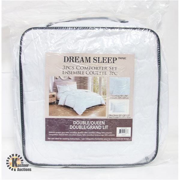 DREAM SLEEP DOUBLE/QUEEN SIZE 3PC COMFORTER SET