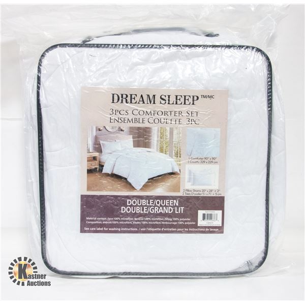 DREAM SLEEP DOUBLE/QUEEN SIZE 3PC COMFORTER SET