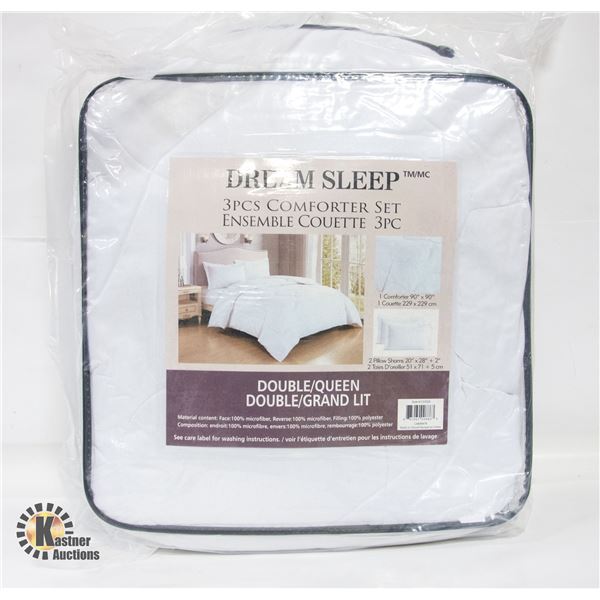 DREAM SLEEP DOUBLE/QUEEN SIZE 3PC COMFORTER SET