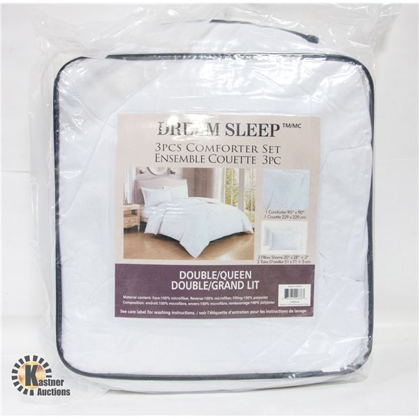 DREAM SLEEP DOUBLE/QUEEN SIZE 3PC COMFORTER SET
