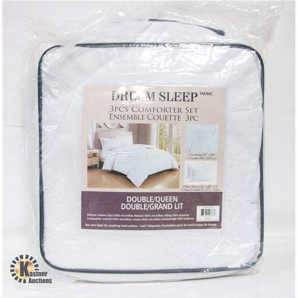 DREAM SLEEP DOUBLE/QUEEN SIZE 3PC COMFORTER SET