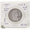 Image 1 : USA SILVER 1954D 50 CENTS VF-20 COIN