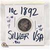 Image 1 : USA SILVER 10 CENTS 1892