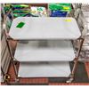 Image 1 : 3 TIER ROLLING SERVICE CART. NEW ASSEMBLED