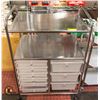 Image 1 : WHITMOR CHORME AND PLASTIC 9 DRAWER ROLLING CART