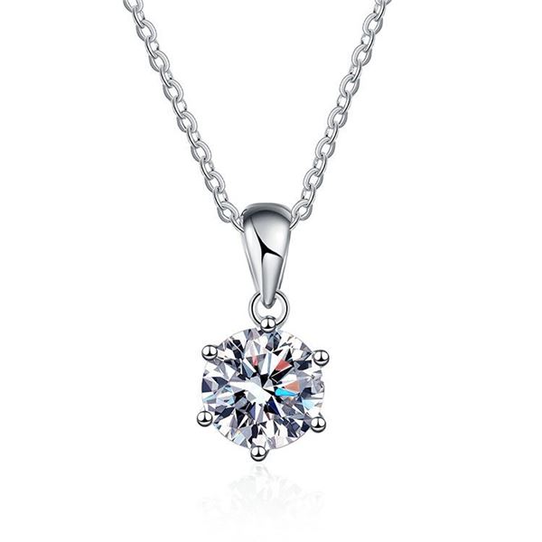 1 CT GRA CERTIFIED MOISSANITE 925 SILVER NECKLACE