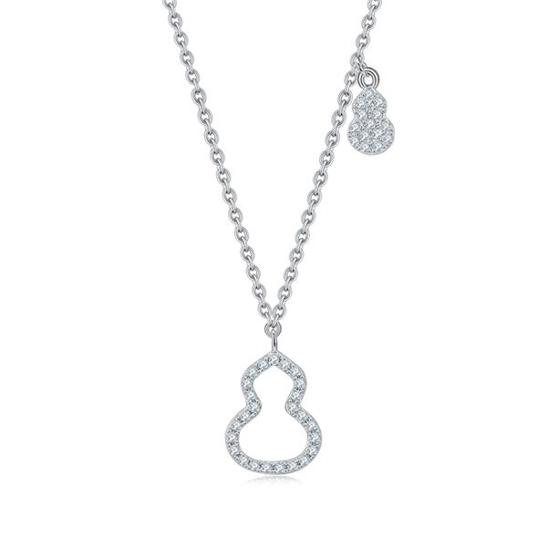 GOURD SHAPE 925 SILVER MOISSANITE NECKLACE