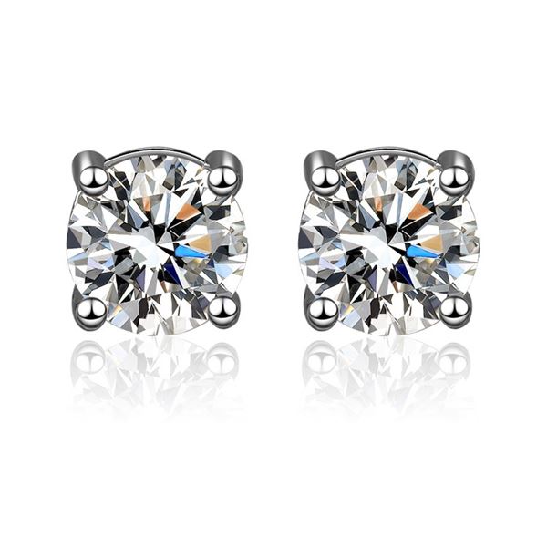 2 CT GRA CERTIFIED MOISSANITE 925 SILVER EARRINGS