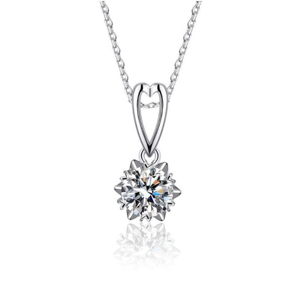 2 CT GRA CERTIFIED MOISSANITE 925 SILVER NECKLACE