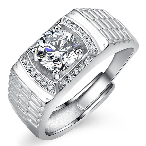 2 CT GRA CERTIFIED MENS MOISSANITE 925 SILVER