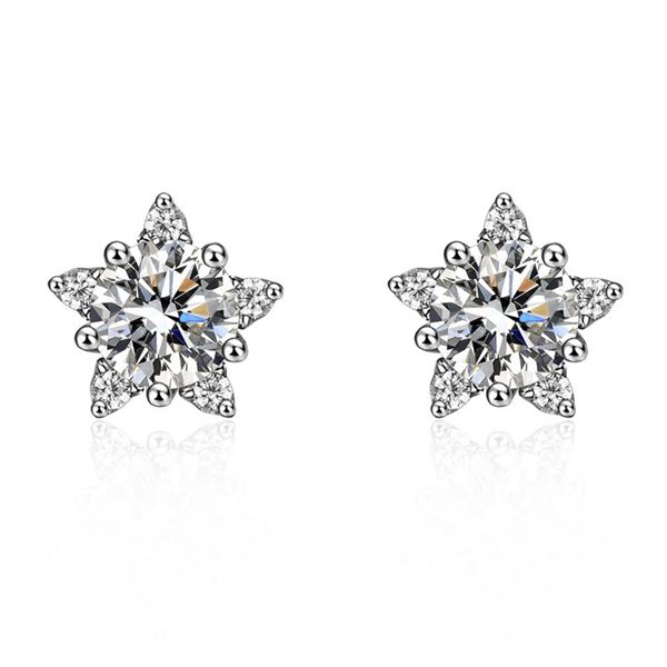 1 CT GRA CERTIFIED MOISSANITE 925 SILVER EARRINGS