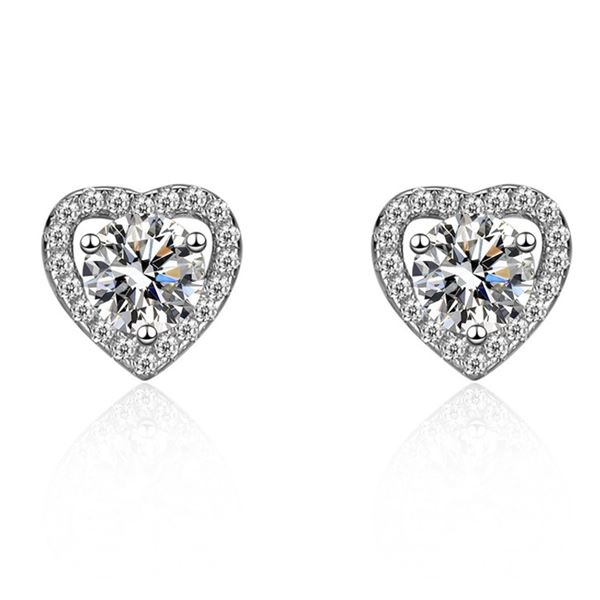 1 CT GRA CERTIFIED MOISSANITE 925 SILVER EARRINGS
