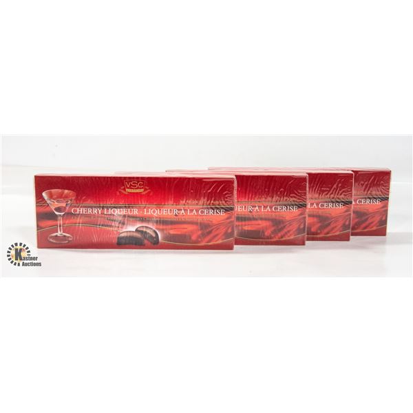 4 BOXES OF CHERRY LIQUEURS CHOCOLATES