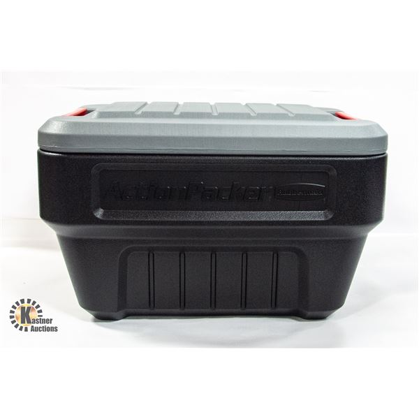 RUBBERMAID ROUGHNECK ACTION PACKER TOTE 30.2 L