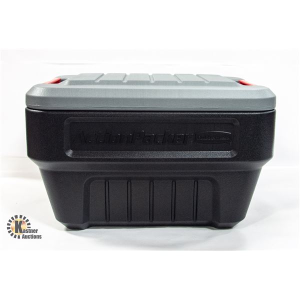 RUBBERMAID ROUGHNECK ACTION PACKER TOTE 30.2 L